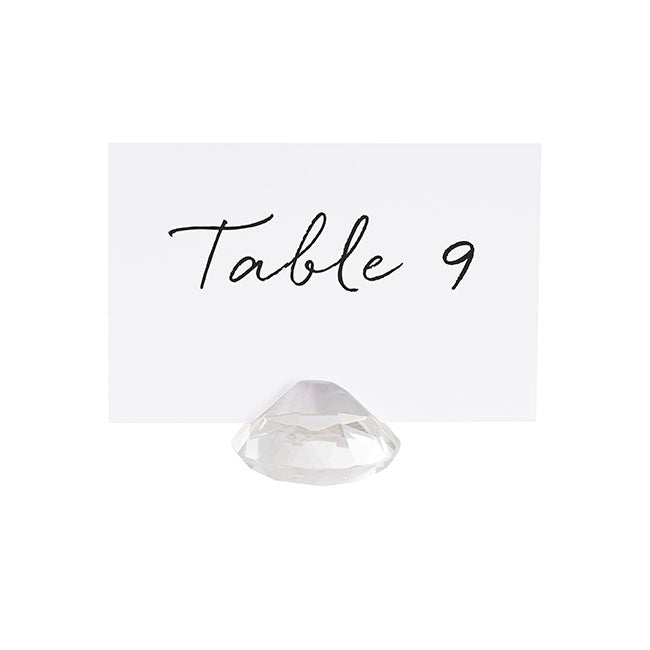 Name Card Holder Crystal Ball Pack 4 Clear (35mmD)