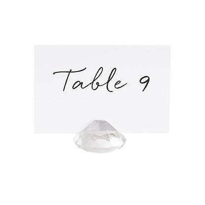 Name Card Holder Crystal Ball Pack 4 Clear (35mmD)