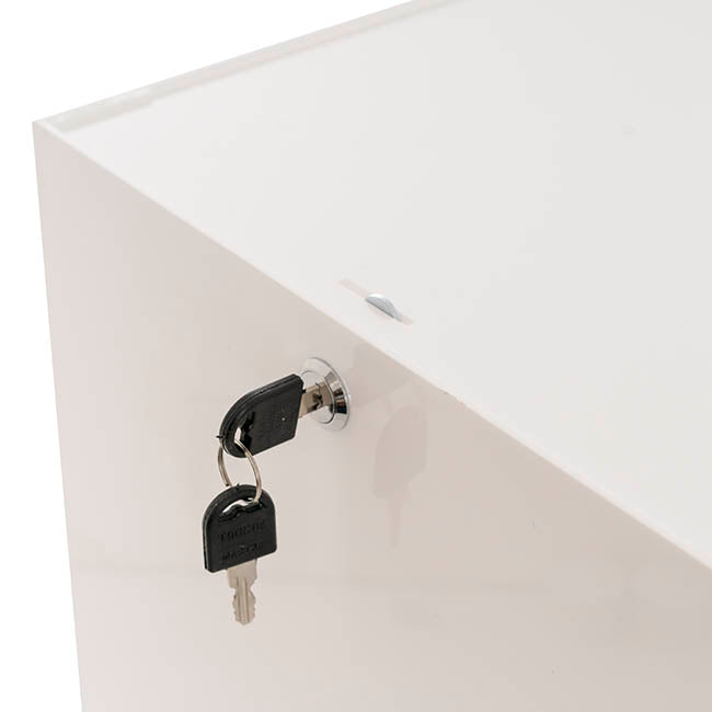Wishing Well Acrylic Rectangle Box White (40x30x30cmH)