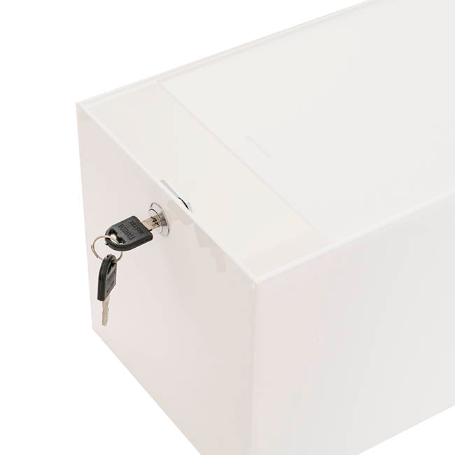 Wishing Well Acrylic Rectangle Box White (30x20x20cmH)