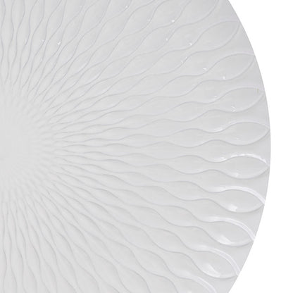 Mosaic Pattern Charger Plate Pack 4 White (33cmD)