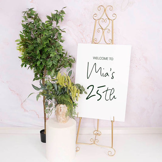Elegant Tall Easel Matte Gold (50.5x53x168.5cmH)