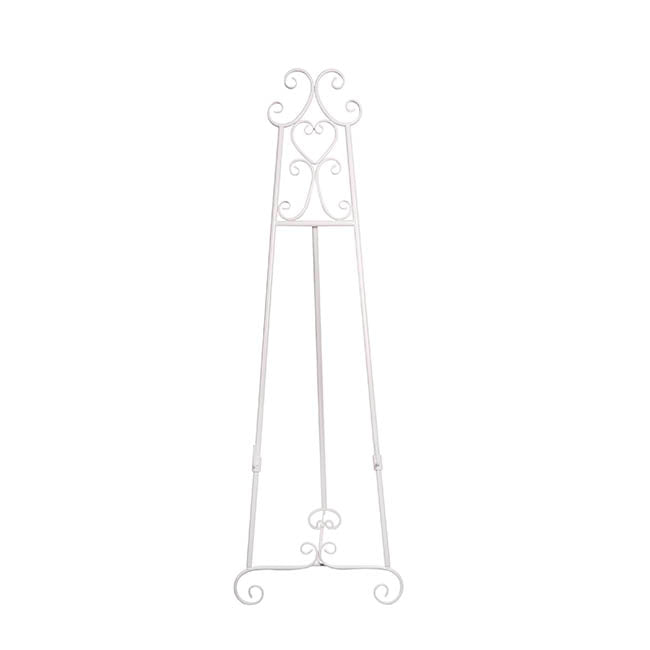 Elegant Tall Easel Matte White (46x147.5cmH)