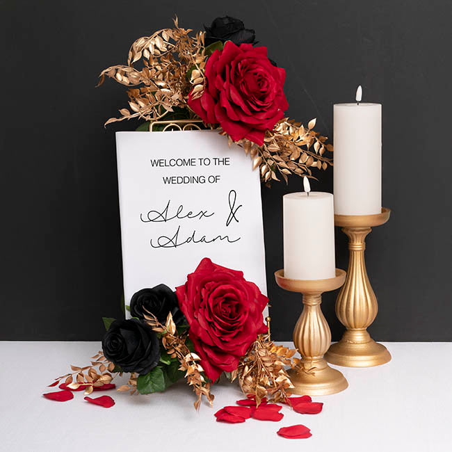 Elegant Easel Table Size Matte Gold (23x28x46cmH)