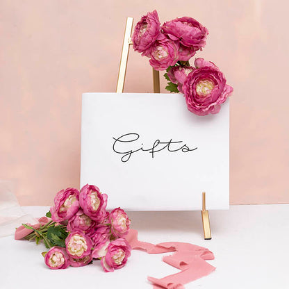 Table Size Metal Easel Gold (11x22x42cmH)