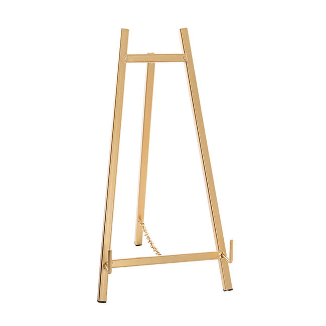 Table Size Metal Easel Gold (11x22x42cmH)