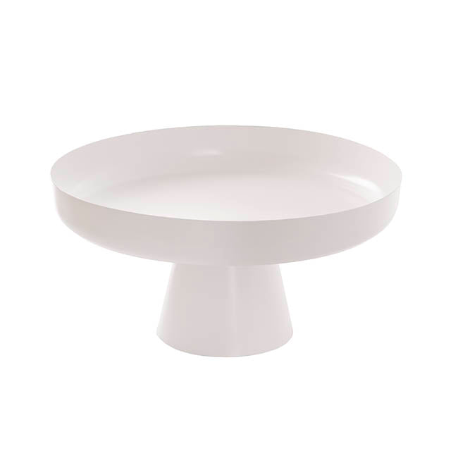 Metal Display Tray Stand White (32cmDx16cmH)