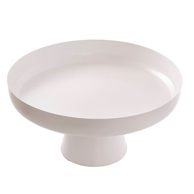 Metal Display Tray Stand White (32cmDx16cmH)