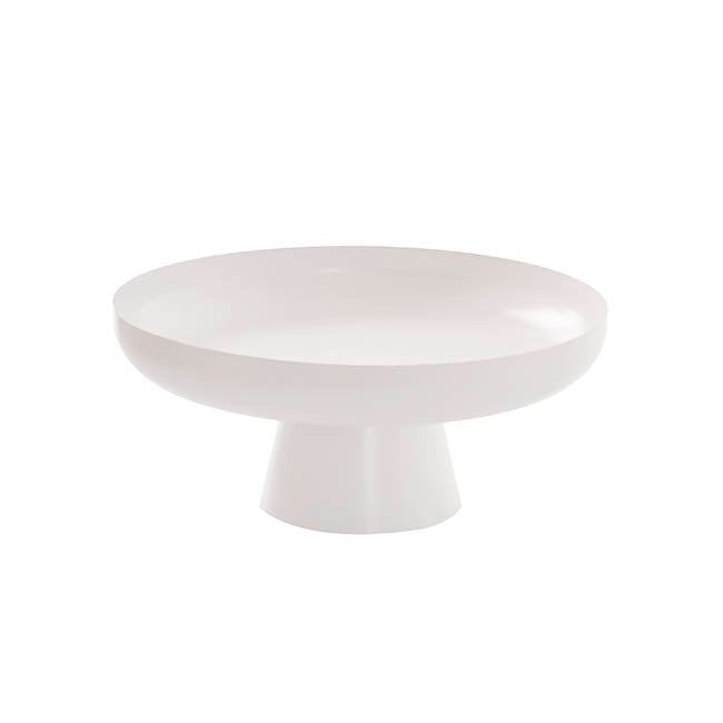 Metal Display Tray Stand White (24.5cmDx10.5cmH)