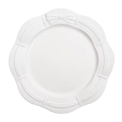 Charger Plate Scallop Edge Bow Pack 4 White (33cmD)