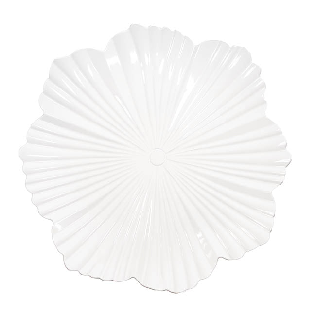 Charger Plate Floral Design Pack 4 White (33cmD)