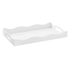 Scallop Edge Rectangle Tray White (40x24cm)