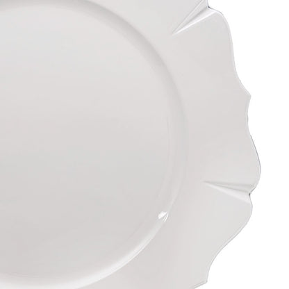 Scallop Rim Charger Plate Pack 4 White (33cmD)