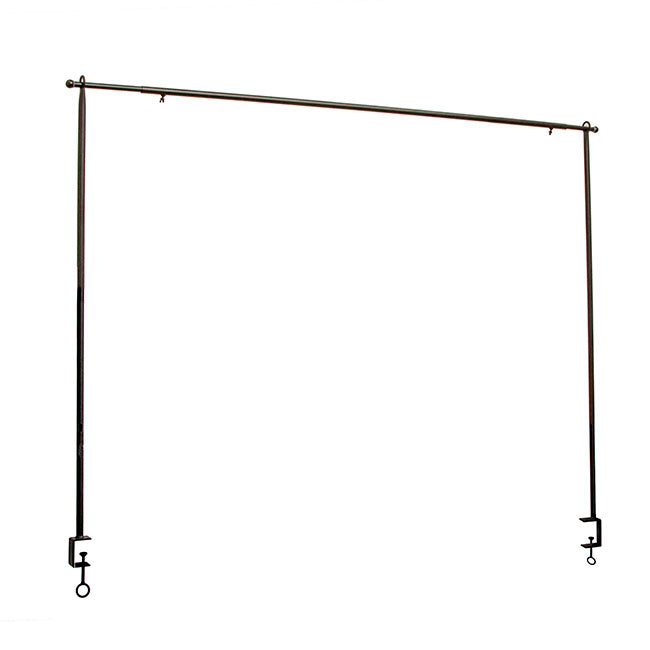 Metal Table Flower Arch Extendable Black (125x110cmH)