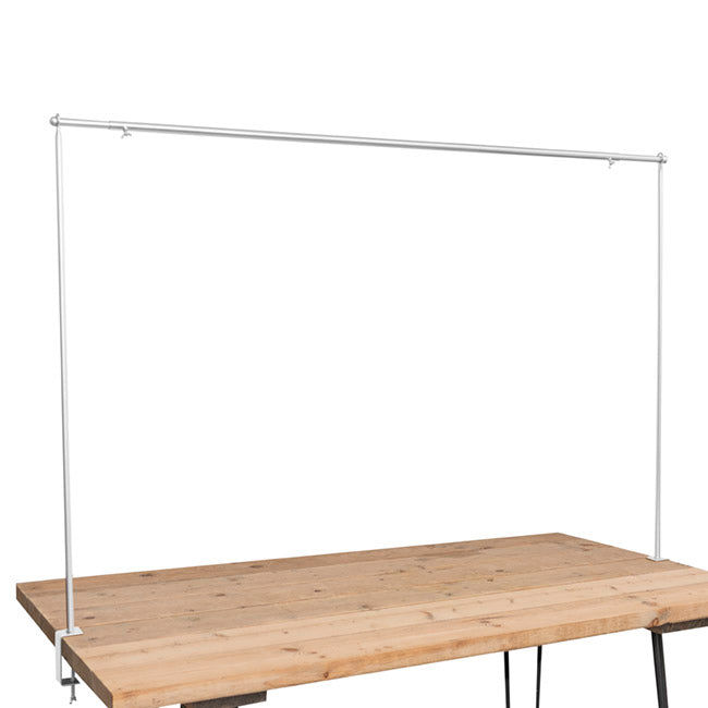 Metal Table Flower Arch Extendable White (125x110cmH)