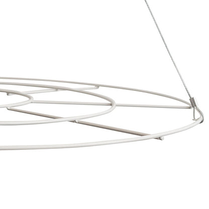 Hanging Floral Chandelier Large Single White (90cmDx100cmH)