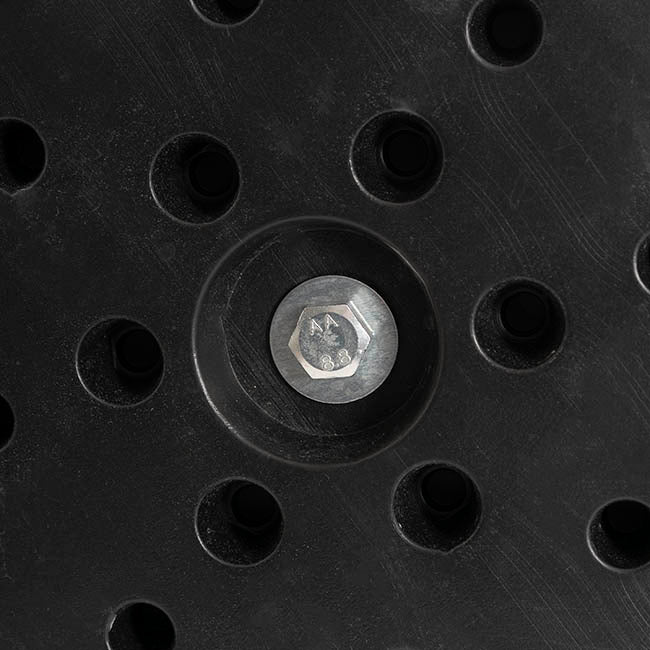 Retractable Barrier Post Bollard Set 2 Black (32cmDx92cmH)