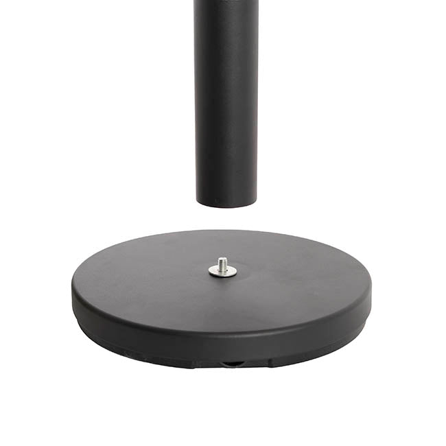 Retractable Barrier Post Bollard Set 2 Black (32cmDx92cmH)