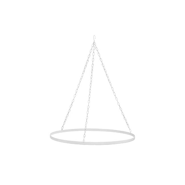 Hanging Ceiling Hoop Small Single White (45cmDx54cmH)