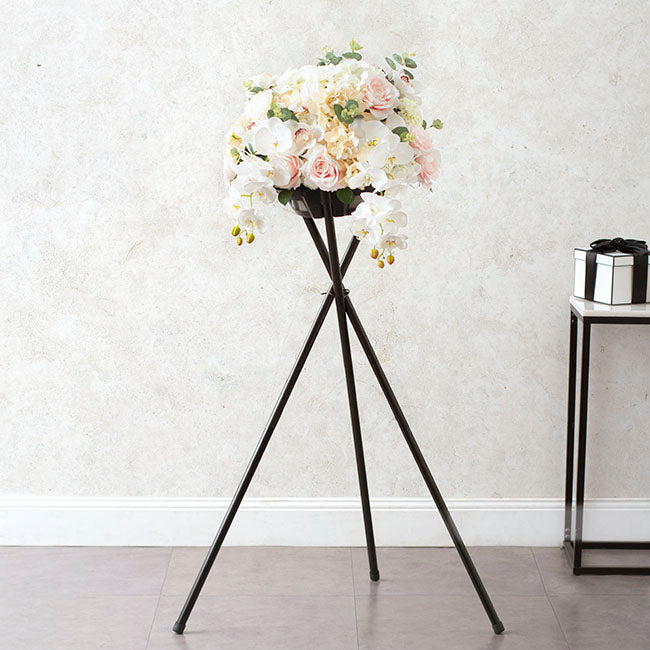 Flower Easel Tripod Large Black (30cmDx110cmH) Flat Pack