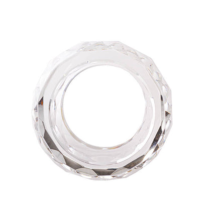 Acrylic Crystal Napkin Ring Pack 2 Clear (3.8cmD)