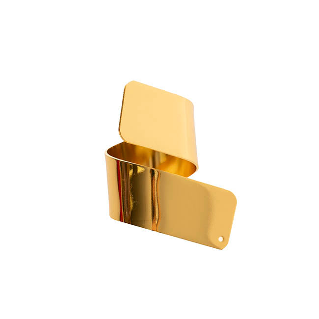 Metal Twist Napkin Ring Pack 4 Gold (4x5x8cm)