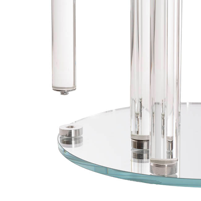 Crystal Glass 9 Head Pillar Candle Holder Clear (30x60cmH)
