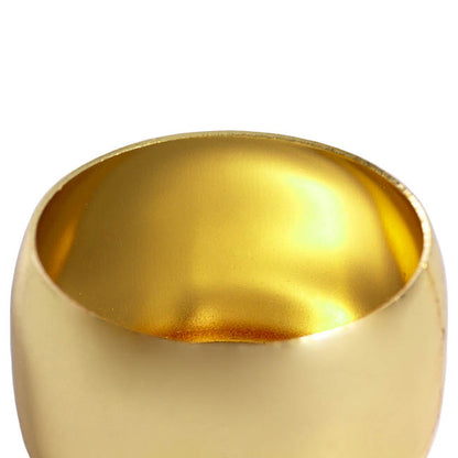 Metal Napkin Ring Pack 2 Solid Gold (4cmDx2.8cmH)