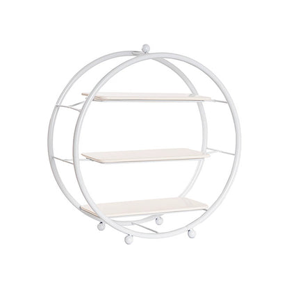 Cake Display Stand 3 Tier w Ceramic Trays White (40cmD)