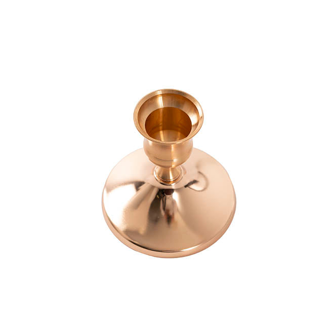 Taper Dinner Candle Holder Pack 2 Gold (2.2cmDx7cmH)