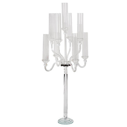 Elegant Crystal 9 Head Candelabra Centrepiece Clear (142cmH)