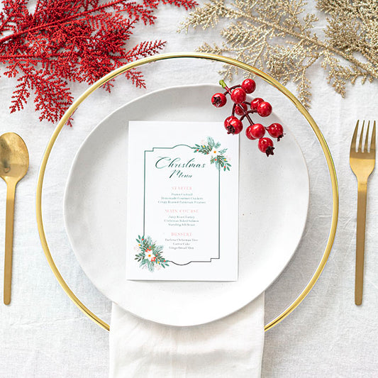 Clear Charger Plate w Gold Edge Pack 4 (33cmD)