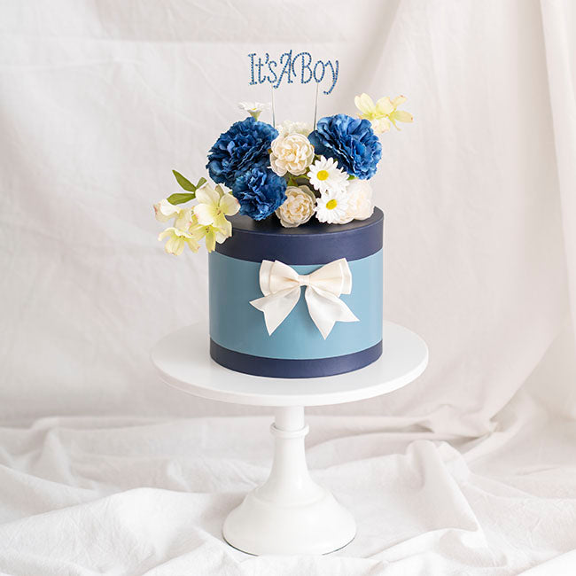 Cake Topper It's a Boy Rhinestone Blue (10cmWx16cmH)