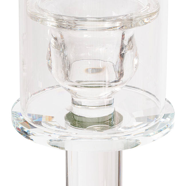 Crystal Candelabra 10 Glass Candle Holders Clear (109cmH)