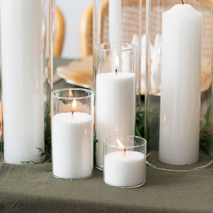 Glass Cylinder Event Candle Holder Clear (5cmDx15cmH)
