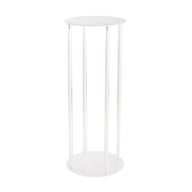 Acrylic Frame Round Display Flower Stand Clear (30cmDx90cmH)