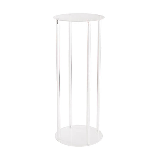Acrylic Frame Round Display Flower Stand Clear (30cmDx90cmH)