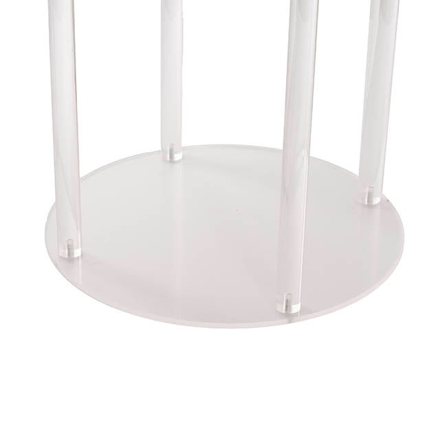 Acrylic Frame Round Display Flower Stand Clear (30cmDx90cmH)