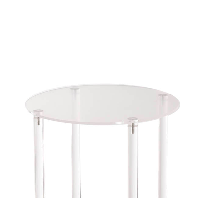 Acrylic Frame Round Display Flower Stand Clear (30cmDx70cmH)