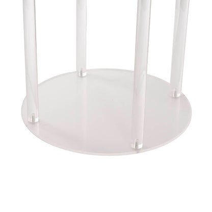 Acrylic Frame Round Display Flower Stand Clear (30cmDx70cmH)