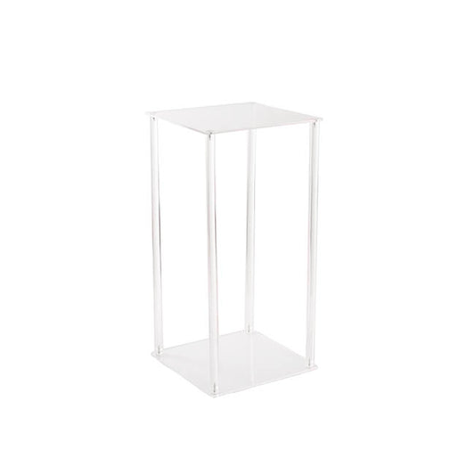 Acrylic Frame Square Display Flower Stand Clear(30x30x60cmH)