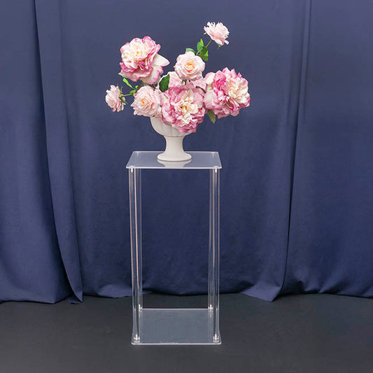 Acrylic Frame Square Display Flower Stand Clear(30x30x60cmH)