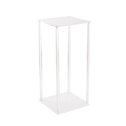 Acrylic Frame Square Display Flower Stand Clear(30x30x80cmH)