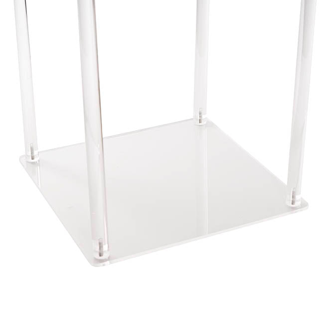 Acrylic Frame Square Display Flower Stand Clear(30x30x80cmH)