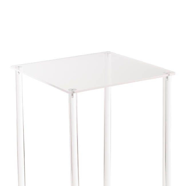 Acrylic Frame Square Display Flower Stand Clear(30x30x80cmH)