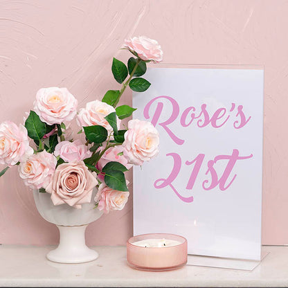 Slanted A4 Sign Holder Display Stand Clear (21cmx30cmH)