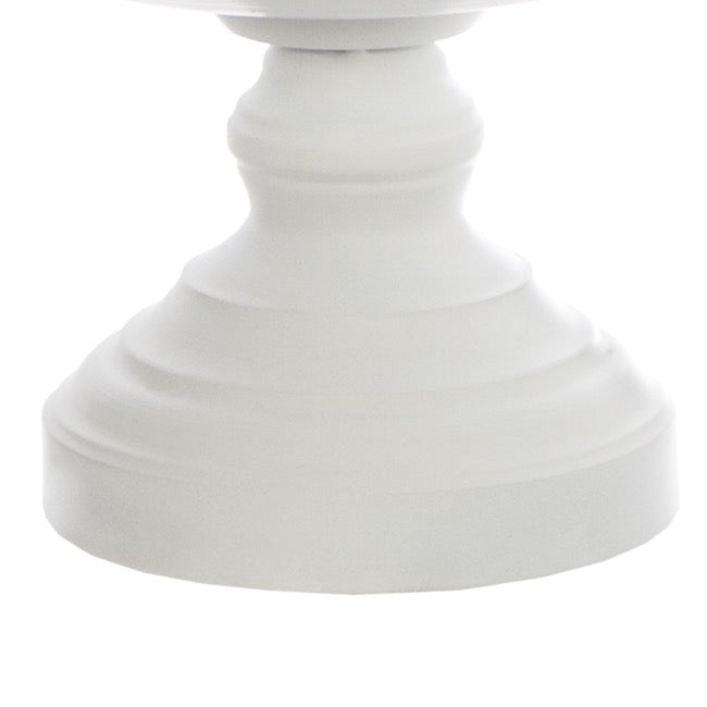 Metal Bowl Footed White (40x23.5cmH)