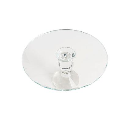 Round Glass Crystal Cake Stand Clear (25cmDx15cmH)