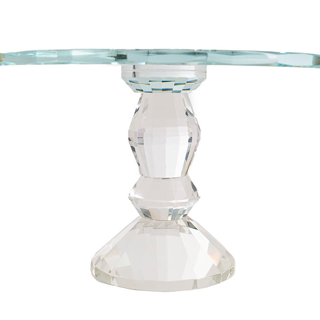 Round Glass Crystal Cake Stand Clear (25cmDx15cmH)