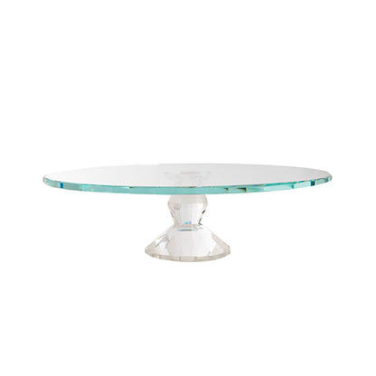 Round Glass Crystal Cake Stand Clear (35cmDx10cmH)